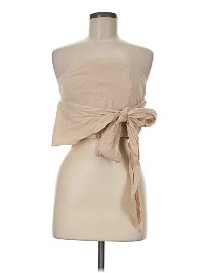 Pre-owned Shein Tube Top Tan Strapless Neckline Tops