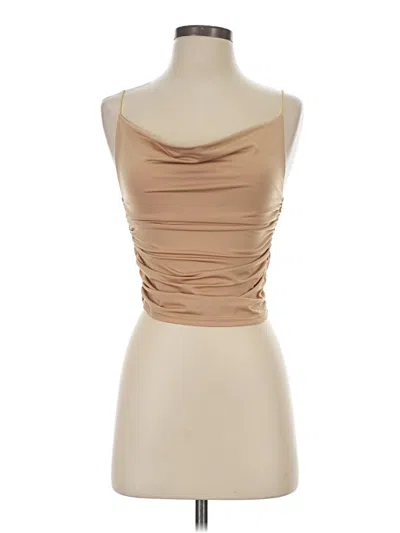 Pre-owned Shein Tube Top Tan Strapless Neckline Tops In Brown