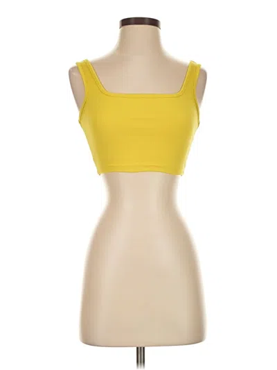 Pre-owned Shein Tube Top Yellow Strapless Neckline Tops