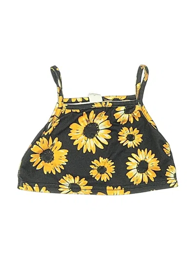 Pre-owned Shein Kids' Tube Top Yellow Strapless Neckline Tops