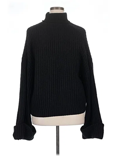 Pre-owned Shein Turtleneck Sweater In Black