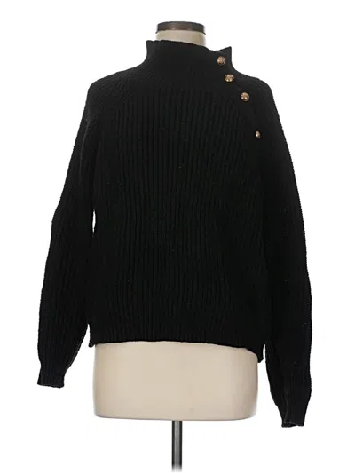 Pre-owned Shein Turtleneck Sweater In Black