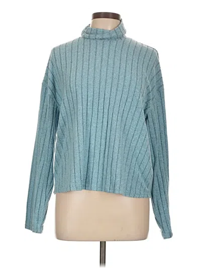 Pre-owned Shein Turtleneck Sweater In Blue