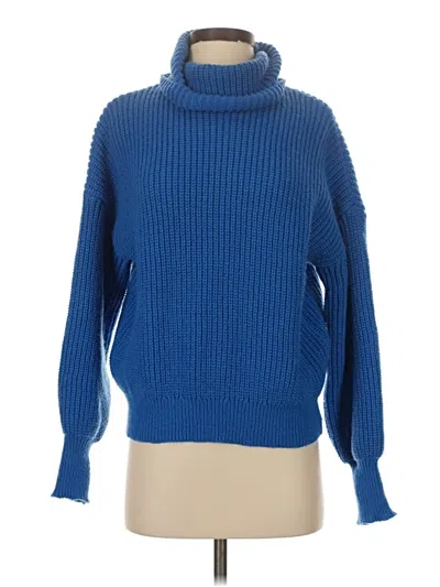 Pre-owned Shein Turtleneck Sweater In Blue
