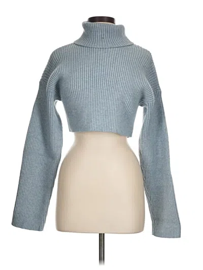 Pre-owned Shein Turtleneck Sweater In Blue