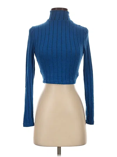 Pre-owned Shein Turtleneck Sweater In Blue