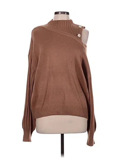 Pre-owned Shein Turtleneck Sweater In Brown
