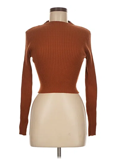 Pre-owned Shein Turtleneck Sweater In Brown