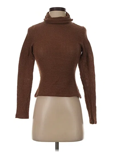 Pre-owned Shein Turtleneck Sweater In Brown