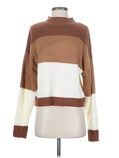 Pre-owned Shein Turtleneck Sweater In Brown