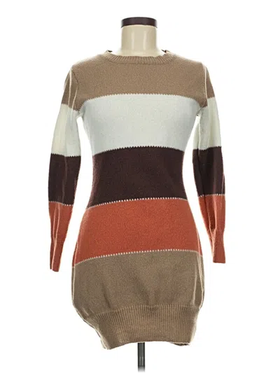 Pre-owned Shein Turtleneck Sweater In Brown
