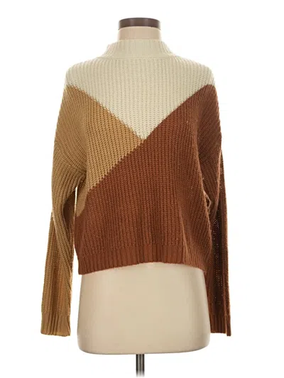 Pre-owned Shein Turtleneck Sweater In Brown