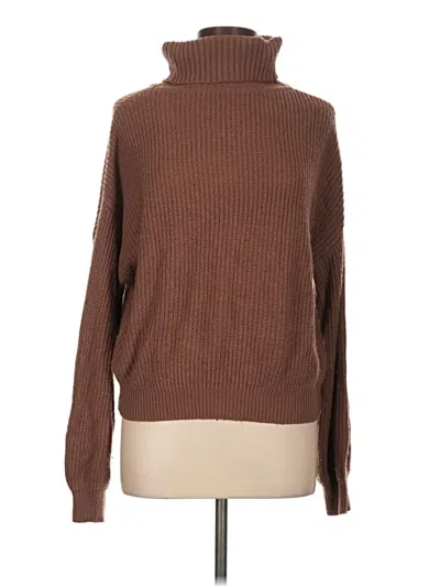 Pre-owned Shein Turtleneck Sweater In Brown