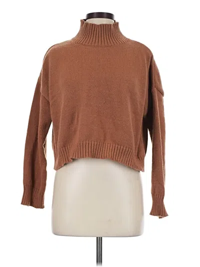 Pre-owned Shein Turtleneck Sweater In Brown