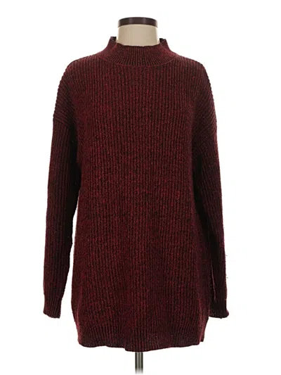 Pre-owned Shein Turtleneck Sweater In Burgundy