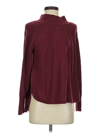 Pre-owned Shein Turtleneck Sweater In Burgundy