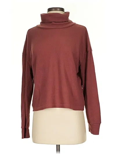 Pre-owned Shein Turtleneck Sweater In Burgundy