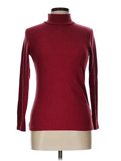 Pre-owned Shein Turtleneck Sweater In Burgundy