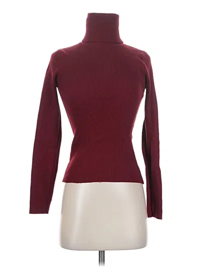 Pre-owned Shein Turtleneck Sweater In Burgundy
