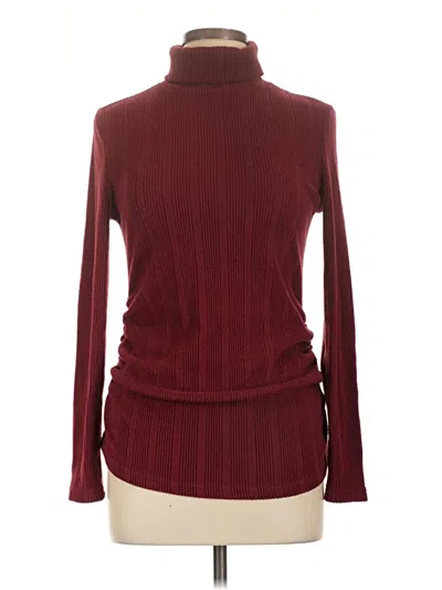 Pre-owned Shein Turtleneck Sweater In Burgundy