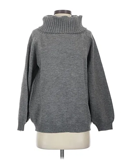 Pre-owned Shein Turtleneck Sweater In Gray