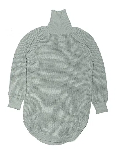 Pre-owned Shein Kids' Turtleneck Sweater In Green