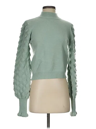 Pre-owned Shein Turtleneck Sweater In Green