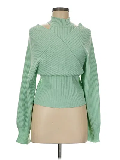 Pre-owned Shein Turtleneck Sweater In Green