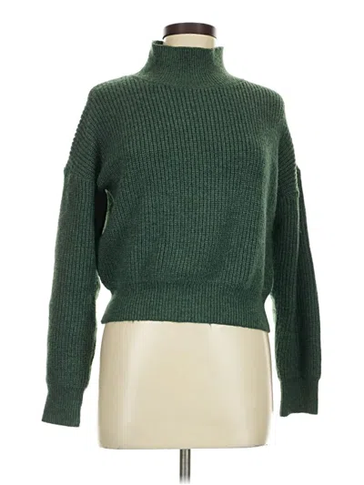Pre-owned Shein Turtleneck Sweater In Green