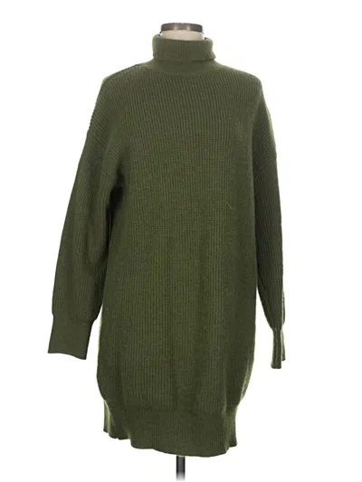 Pre-owned Shein Turtleneck Sweater In Green