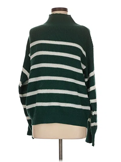 Pre-owned Shein Turtleneck Sweater In Green