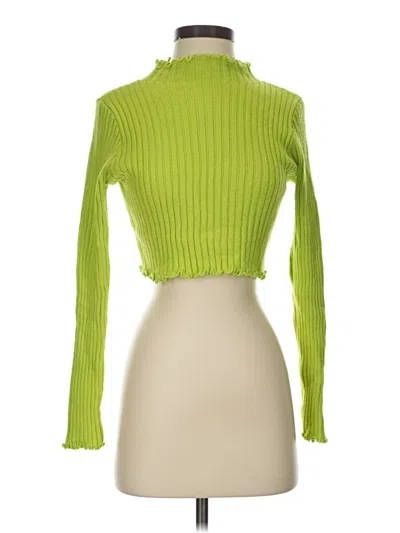 Pre-owned Shein Turtleneck Sweater In Green