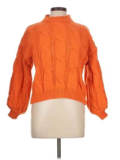 Pre-owned Shein Turtleneck Sweater In Orange