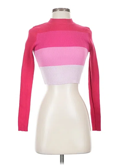Pre-owned Shein Turtleneck Sweater In Pink