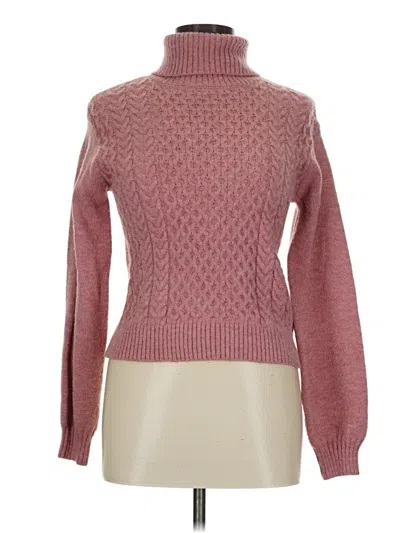 Pre-owned Shein Turtleneck Sweater In Pink