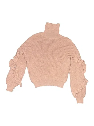 Pre-owned Shein Kids' Turtleneck Sweater In Pink