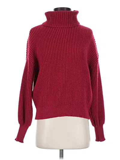 Pre-owned Shein Turtleneck Sweater In Red