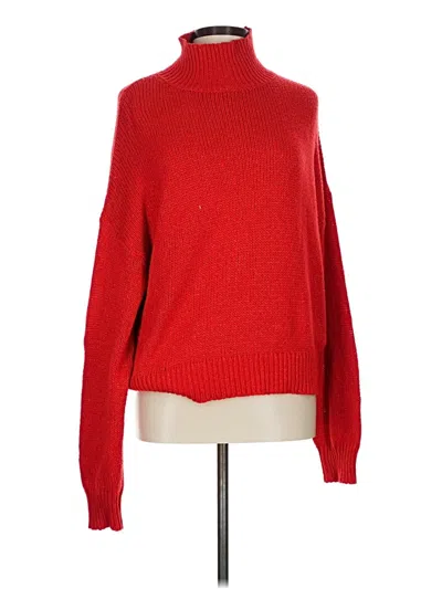 Pre-owned Shein Turtleneck Sweater In Red