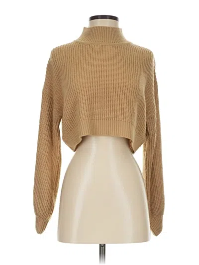 Pre-owned Shein Turtleneck Sweater In Tan