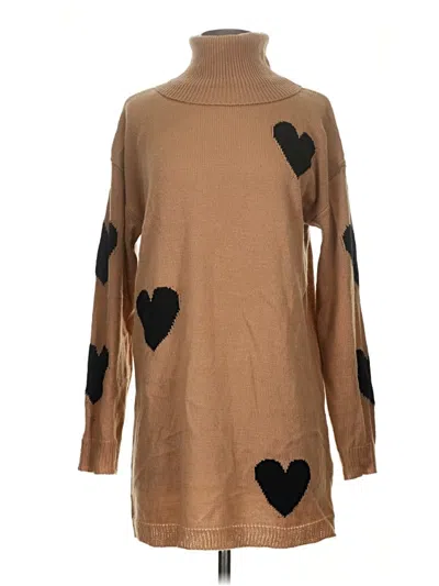 Pre-owned Shein Turtleneck Sweater In Tan