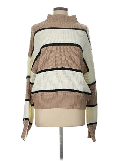 Pre-owned Shein Turtleneck Sweater In Tan