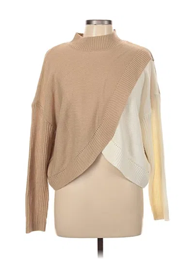 Pre-owned Shein Turtleneck Sweater In Tan