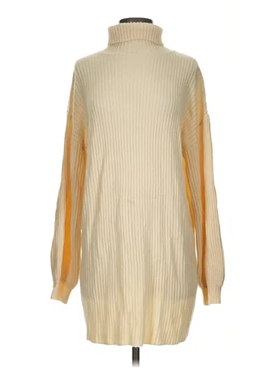 Pre-owned Shein Turtleneck Sweater In Tan