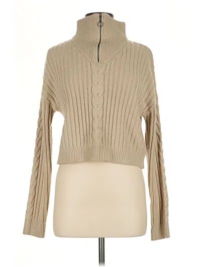 Pre-owned Shein Turtleneck Sweater In Tan