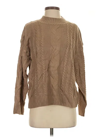 Pre-owned Shein Turtleneck Sweater In Tan