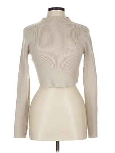 Pre-owned Shein Turtleneck Sweater In White