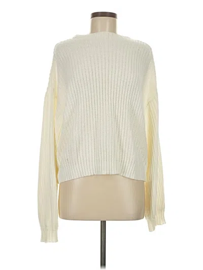 Pre-owned Shein Turtleneck Sweater In White