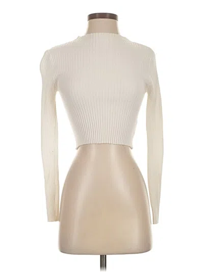 Pre-owned Shein Turtleneck Sweater In White