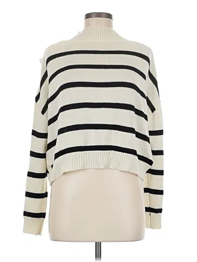 Pre-owned Shein Turtleneck Sweater In White