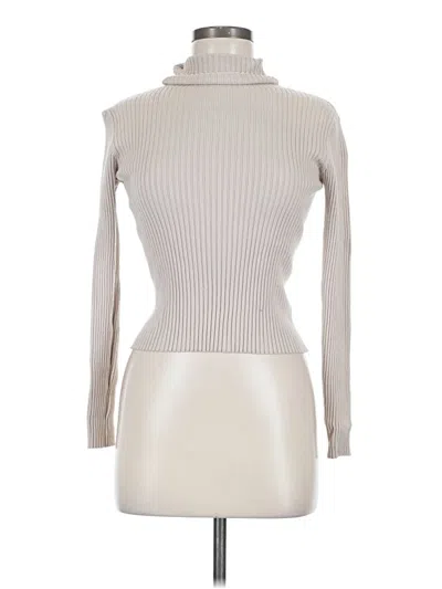 Pre-owned Shein Turtleneck Sweater In White